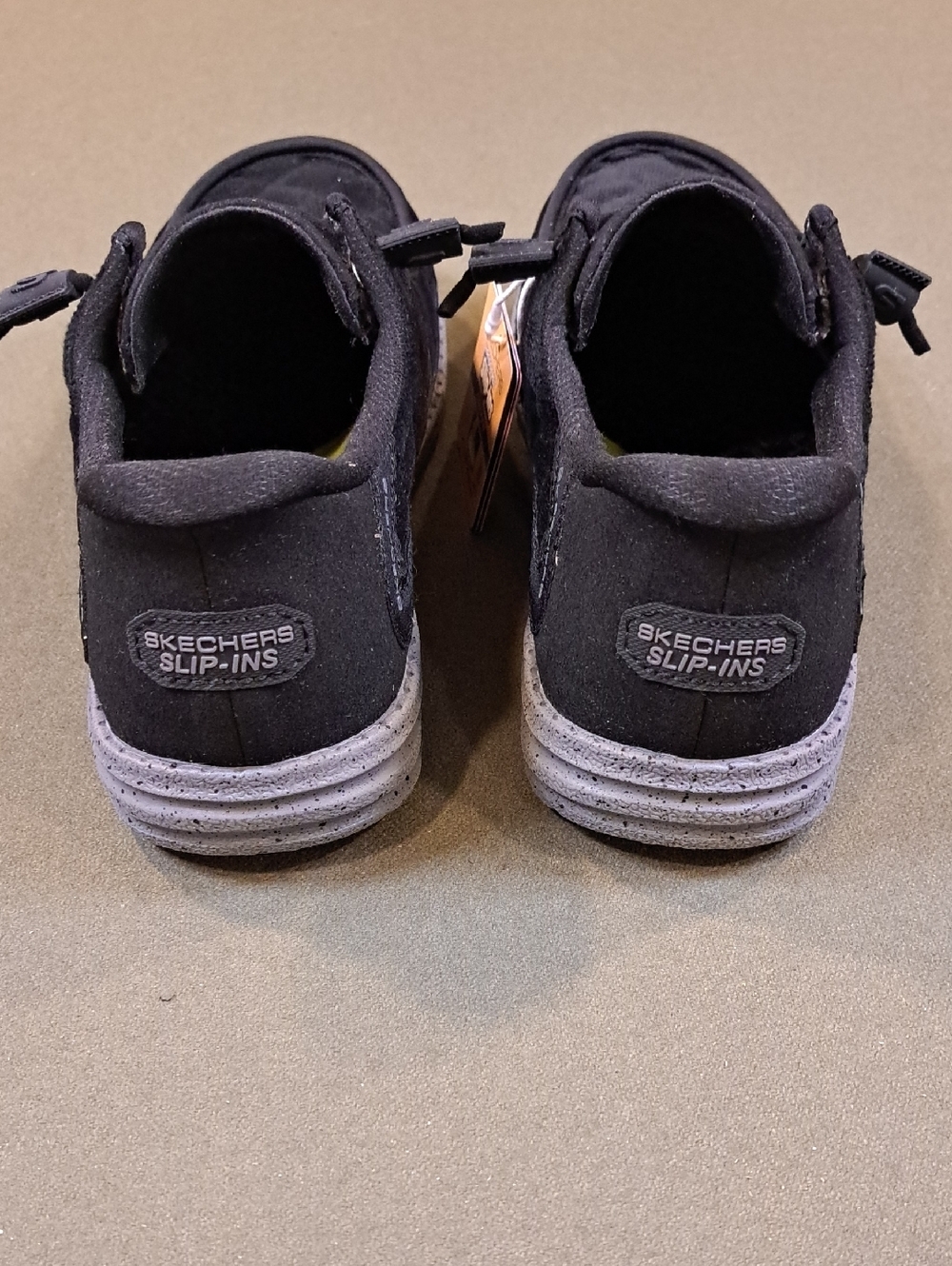 Skechers Slip-ins® Melson - Cozy Fit® Diamond Moc. - Color: Black - Size Men 7 - Picture 5 of 11